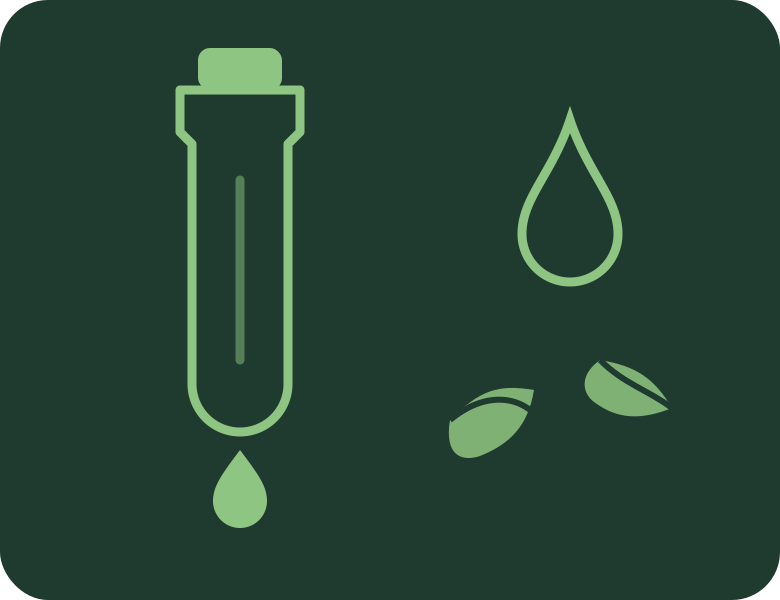Illustration of a CBD oil dropper and hemp leaves